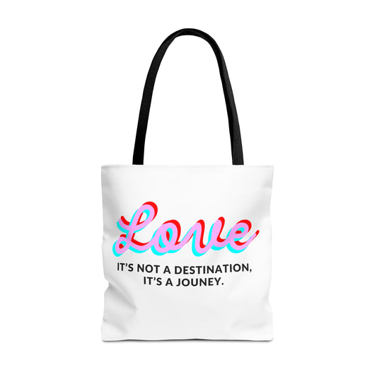 Oversized Love Is A Journey Tote Bag