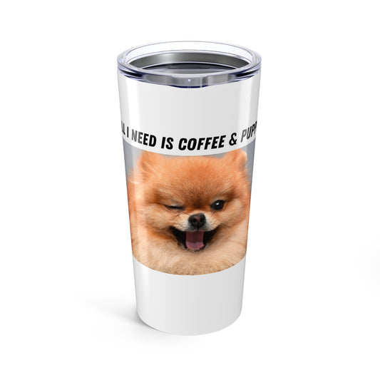 Coffee And Puppies 20oz Tumbler