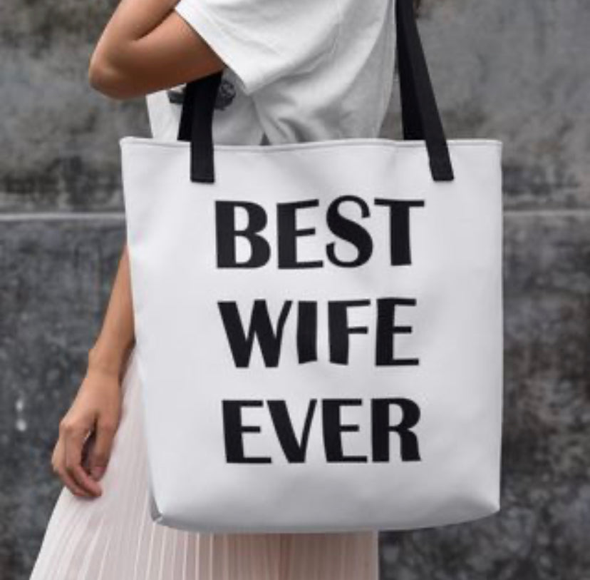 Oversized Best Wife Ever Tote Bag