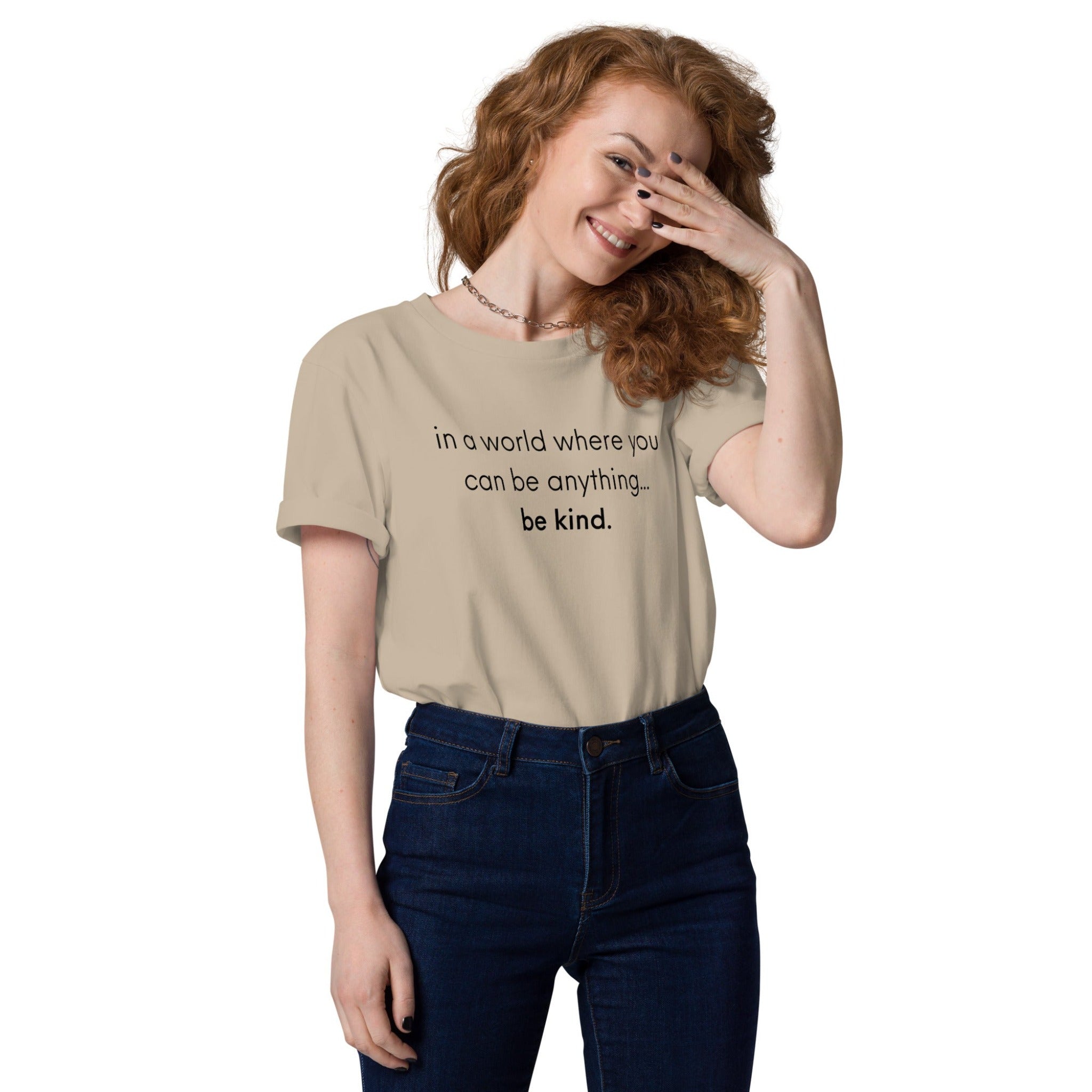 In A World Where You Can Be Anything Be Kind Unisex Short Sleeve T-Shirt For Matching Couple